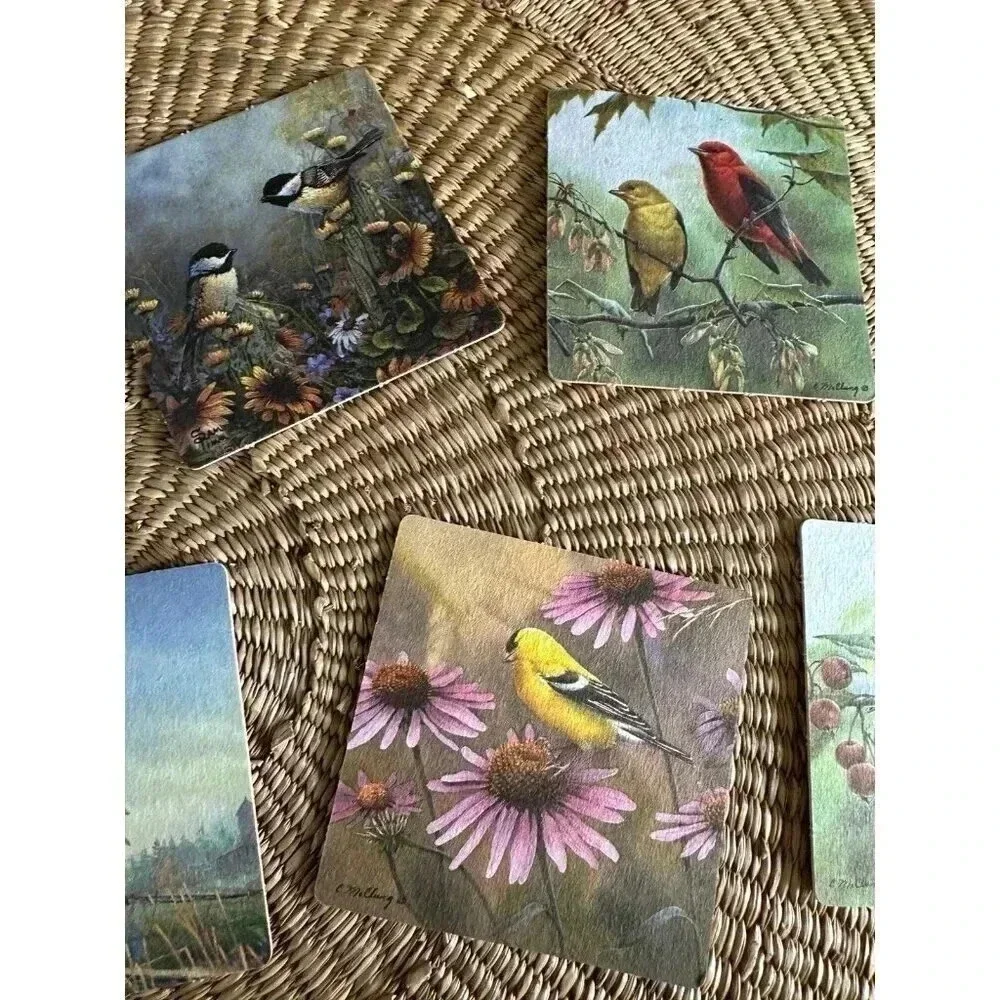 8 Bird paper Coasters